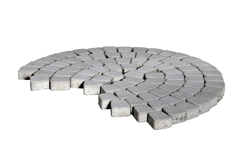 BRAER Тротуарная плитка Классико круговая Серый 73х110х115х60мм 11.4м2/пд купить в Санкт-Петербурге