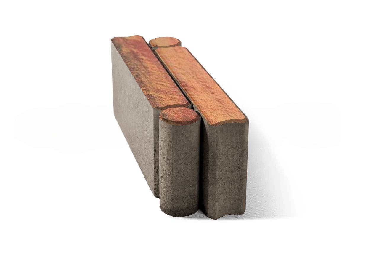 BRAER Бордюр тротуарный шарнирный БРШ 500*200*78 COLOR MIX «Мальва» 104 двухслойный шт/пд купить в Санкт-Петербурге