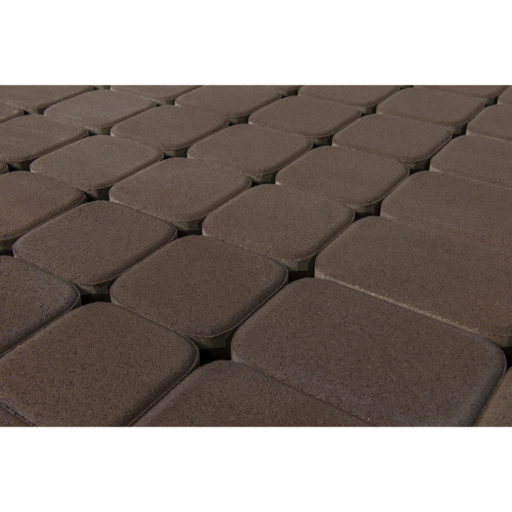 Тротуарная плитка Классико Дуо коричневый, высота 40 мм  купить в Санкт-Петербурге