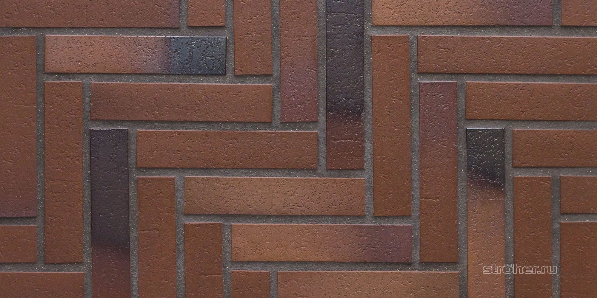 3117(124)New Stroeher braunblau плитка клинкерная тротуарная 240х52х15мм 22шт/уп купить в Санкт-Петербурге