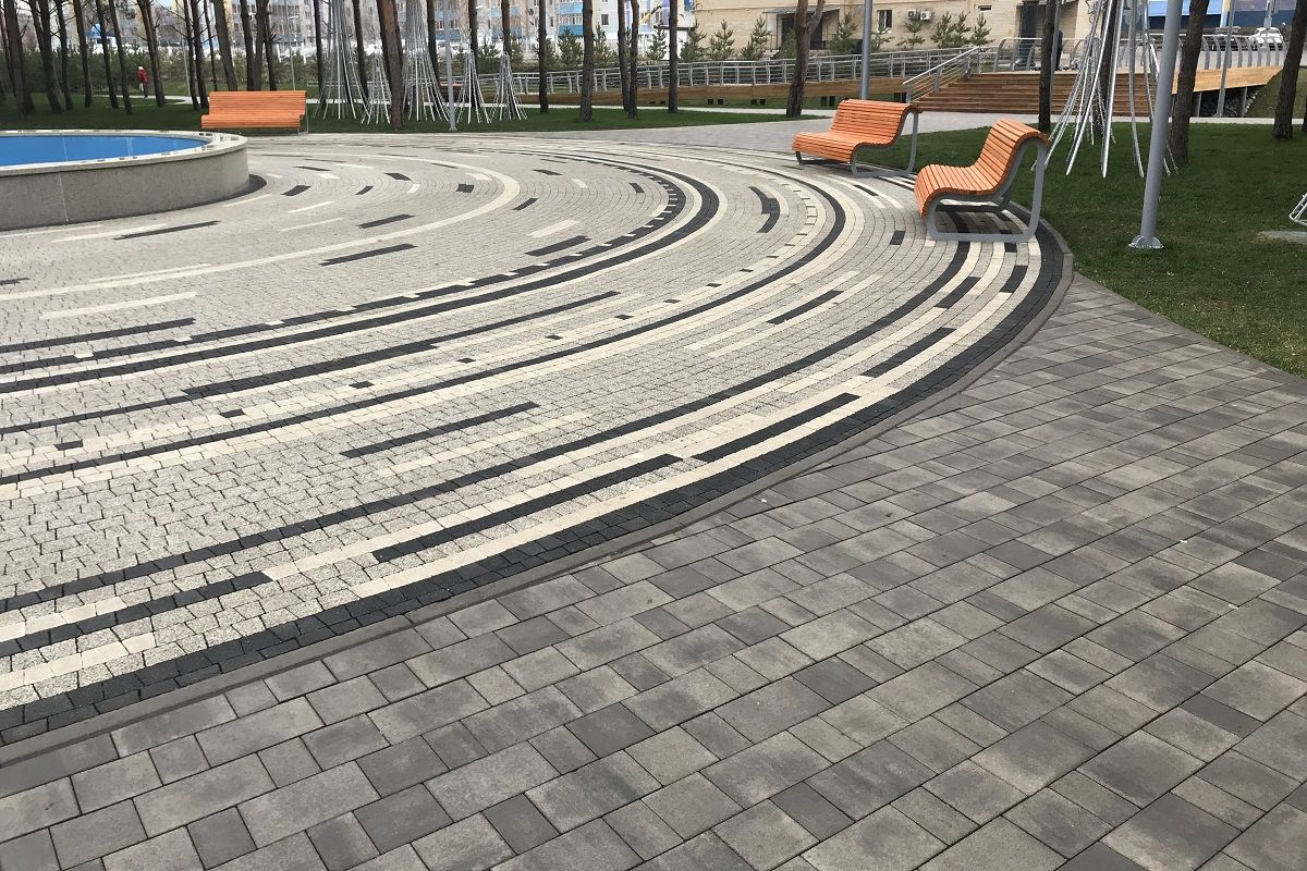 Брусчатка Старый город Б.1.Фсм.8 гладкий листопад Антрацит купить в Санкт-Петербурге