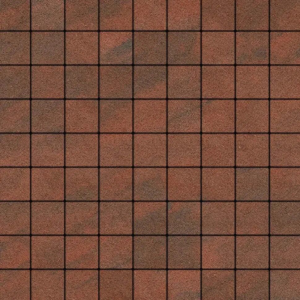 Б.1.К.8 Плитка бетонная тротуарная "Квадрат" Листопад (гладкий) клинкер 10.8м2/пд купить в Санкт-Петербурге