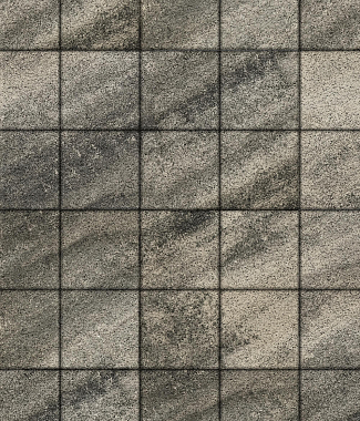 Б.7.К.8 Плитка тротуарная Квадрат Листопад (гранит)  антрацит 7.2м2/пд купить в Санкт-Петербурге