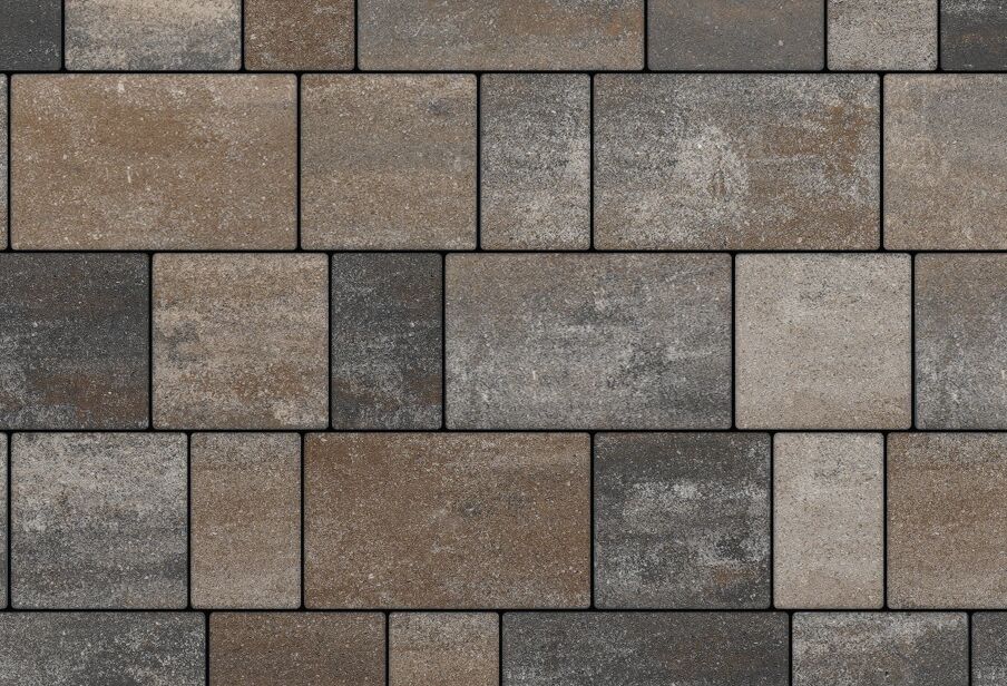 Б.1.Фсм.8 Плитка тротуарная "Старый город" (двухслойная) колормикс гладкий Тайга 9.6м2/пд Выбор купить в Санкт-Петербурге