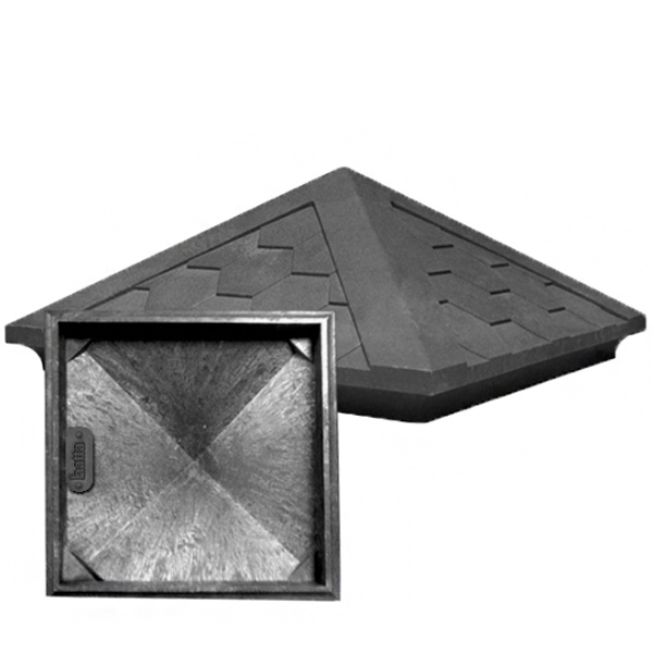 Колпак Laatta для столба полимерпесчаный, оголовок "Чешуя", мокрый асфальт купить в Санкт-Петербурге