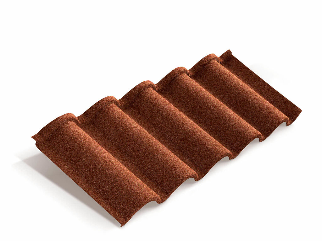 Композитная черепица Metrotile Romana терракот купить в Санкт-Петербурге