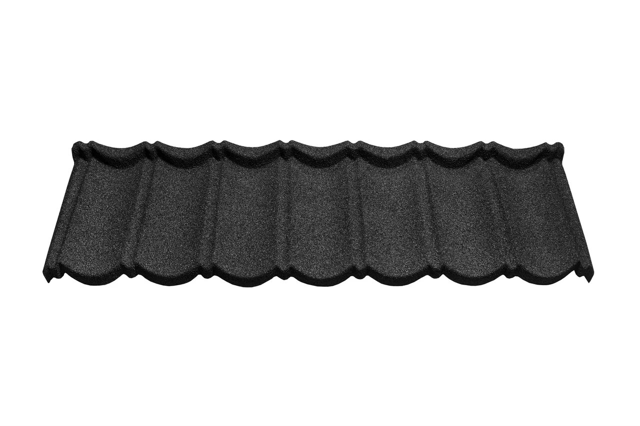 Черепица композитная 0.40мм 1340х420мм CM ROOF BOND BLACK (черный) купить в Санкт-Петербурге