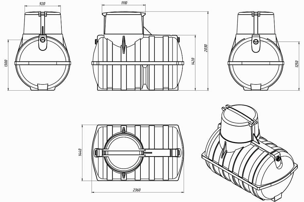 Септик Коттеджный с насосным отсеком Rostok купить в Санкт-Петербурге