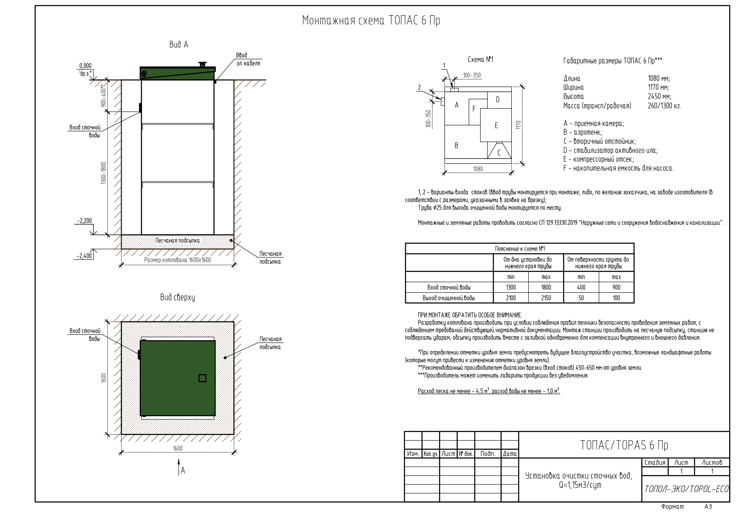 Автономная канализация ТОПАС 6 ПР купить в Санкт-Петербурге