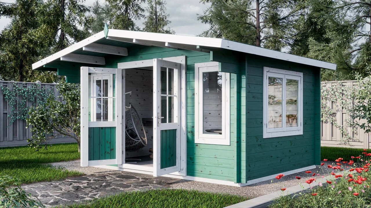 Дом садовый 10 Комфорт (брус 44мм) ТН купить в Санкт-Петербурге