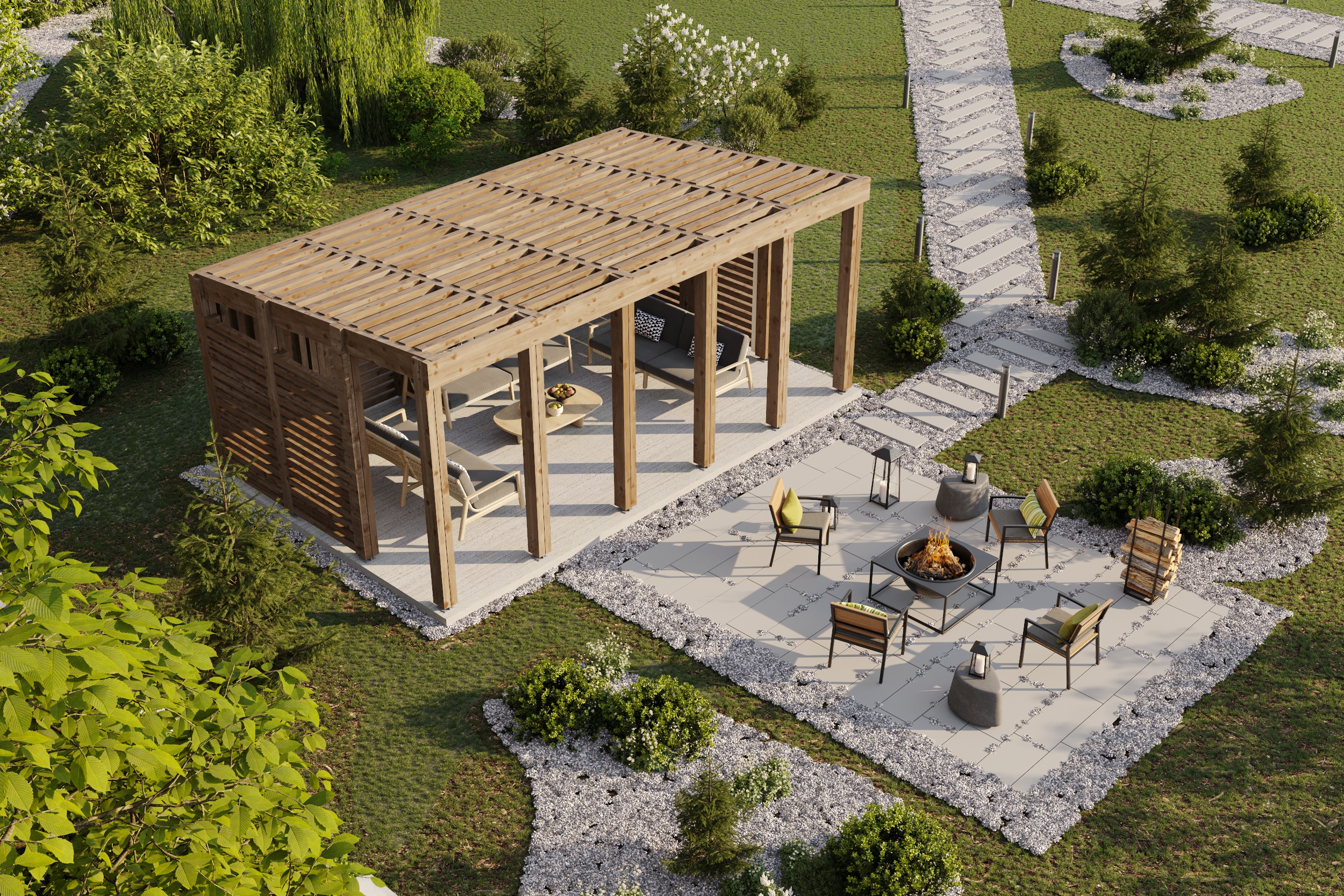 Беседка-пергола 30 (клееный брус) ТН купить в Санкт-Петербурге