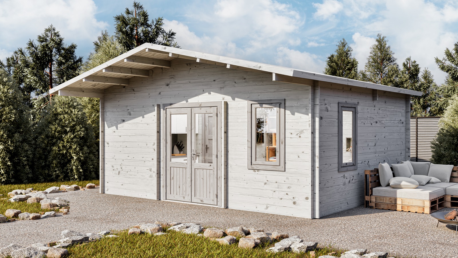 Дом гостевой 24 Стандарт (брус 44мм) ТН купить в Санкт-Петербурге