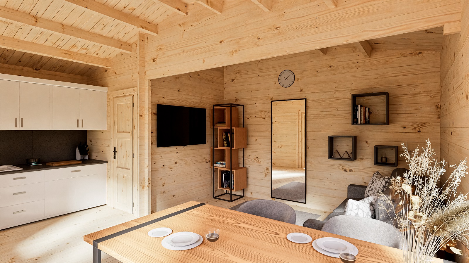 Дом гостевой 24 Комфорт (брус 44мм) ТН купить в Санкт-Петербурге