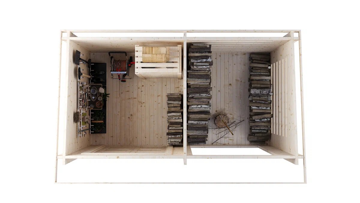Хозблок 7 с дровницей Комфорт (брус 44 мм) ТН купить в Санкт-Петербурге