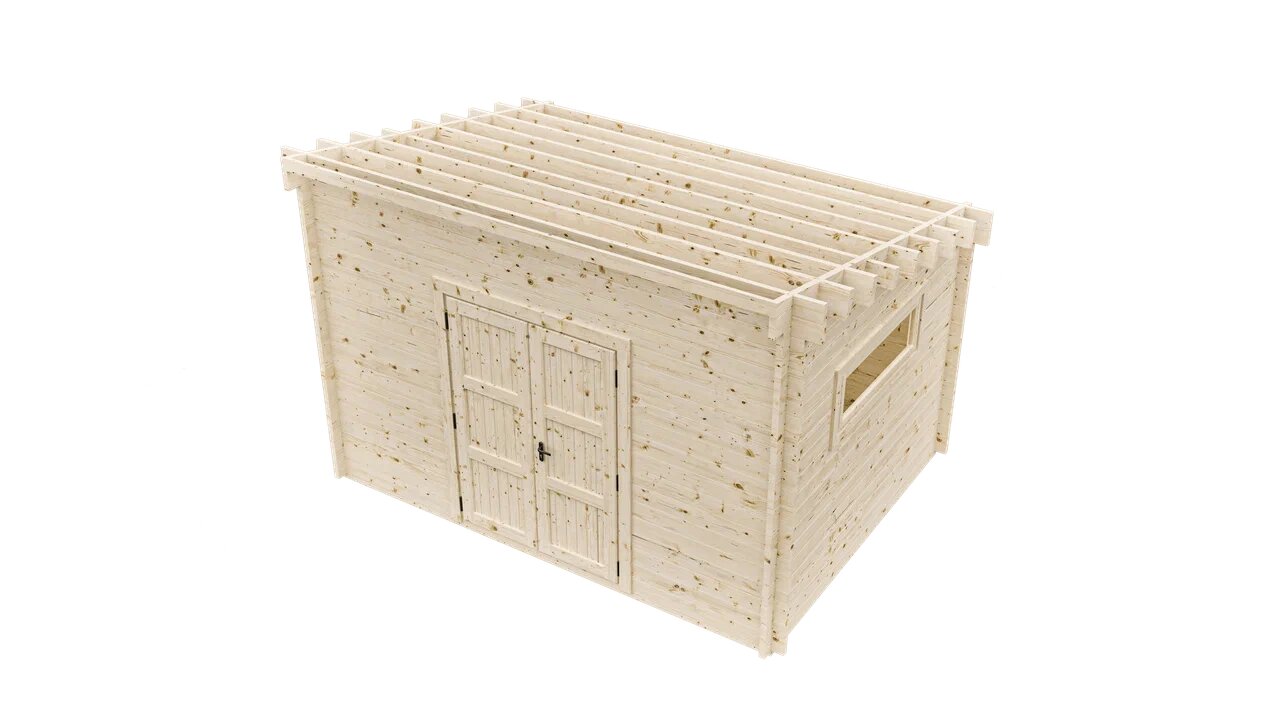 Хозблок 10 односкатный Комфорт (брус 44 мм) ТН купить в Санкт-Петербурге