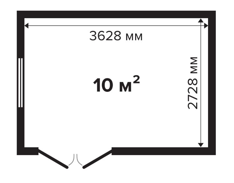 Хозблок 10 Стандарт (брус 44 мм) ТН купить в Санкт-Петербурге