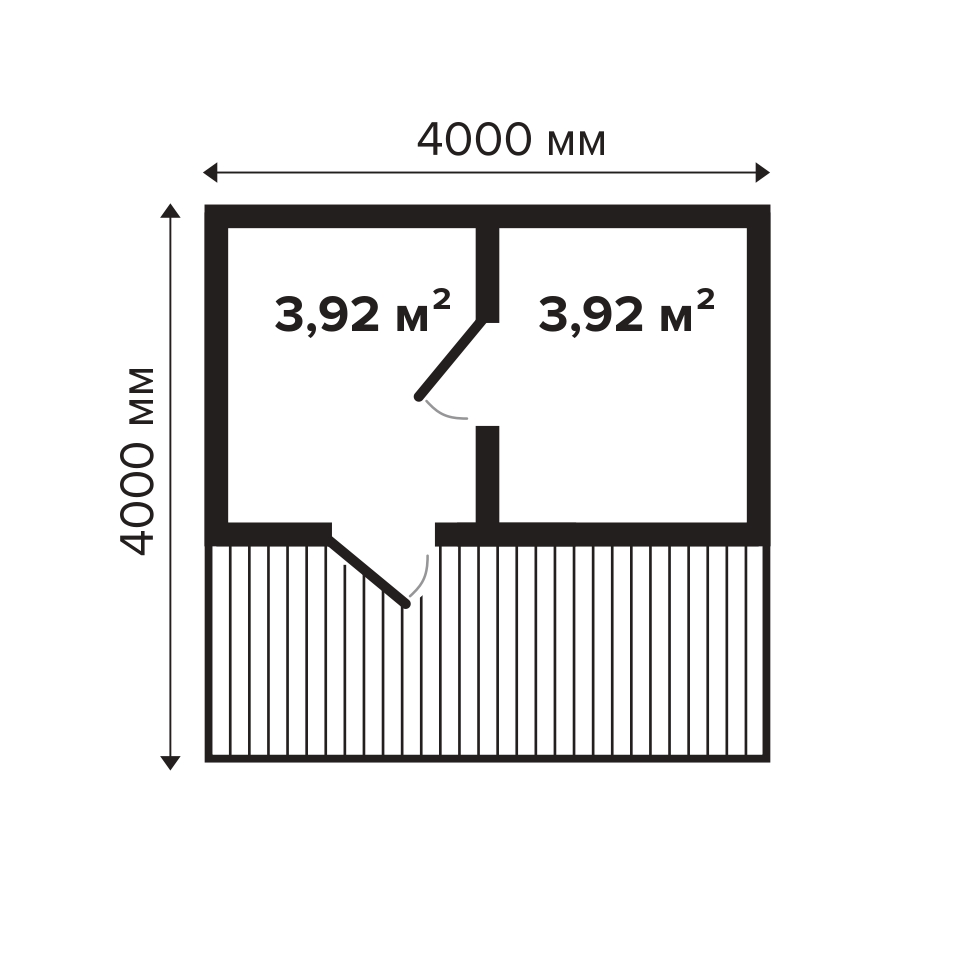 Баня 14 Комфорт (брус 44мм) ТН купить в Санкт-Петербурге