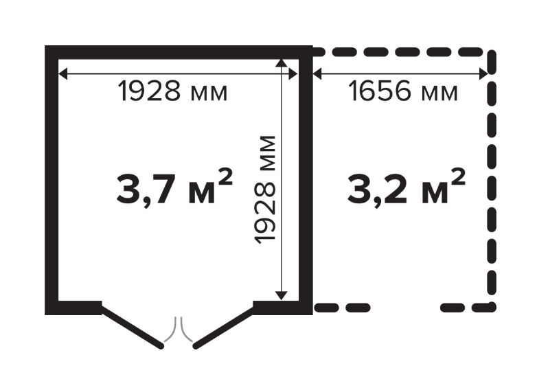 Хозблок 7 с дровницей Стандарт (брус 44 мм) ТН купить в Санкт-Петербурге