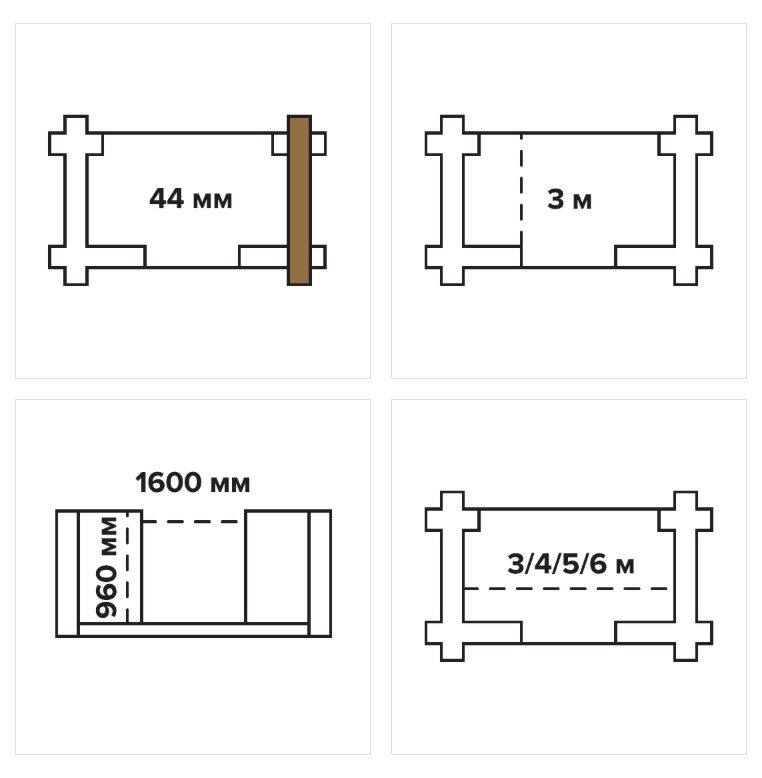 Терраса прямая 3 L=5м ТН купить в Санкт-Петербурге