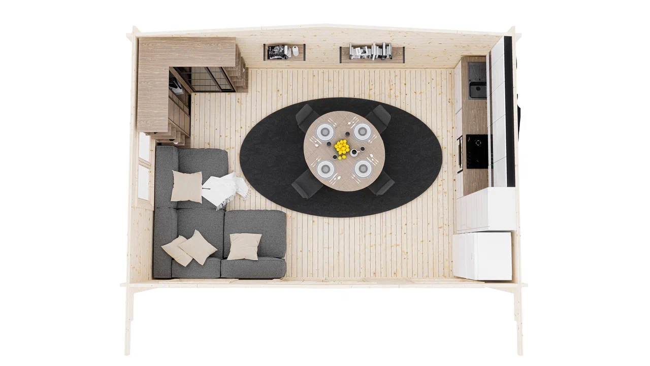 Дом садовый 21 Стандарт (брус 44мм) ТН купить в Санкт-Петербурге