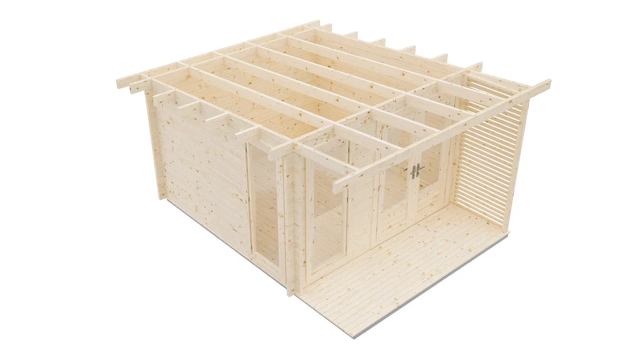 Дом садовый 10 куб Комфорт (брус 44мм) ТН купить в Санкт-Петербурге