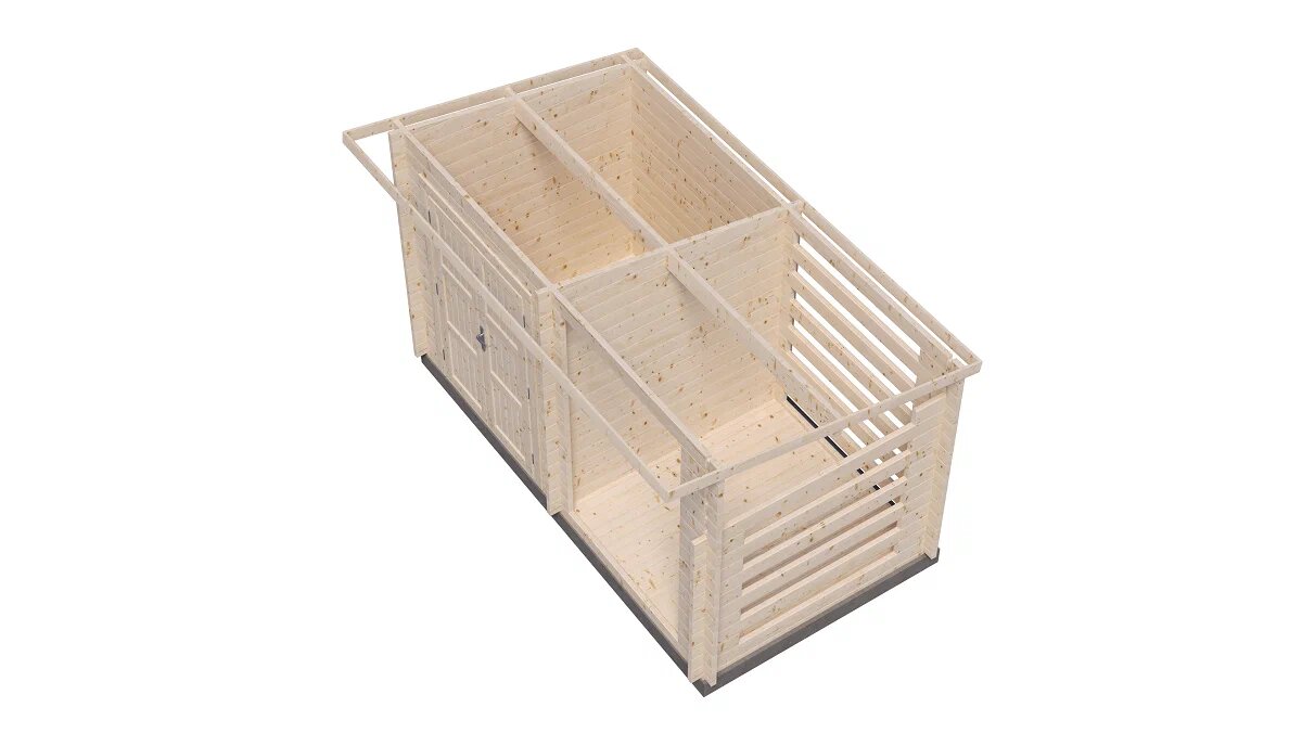 Хозблок 7 с дровницей Стандарт (брус 44 мм) ТН купить в Санкт-Петербурге