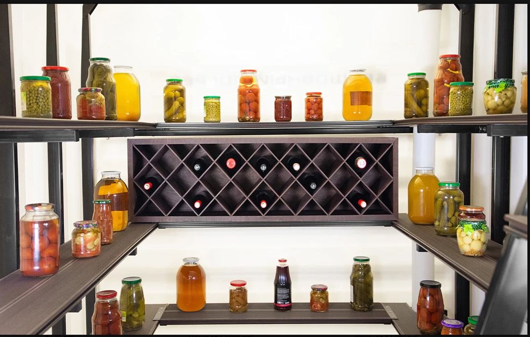 Винный стеллаж (цвет шоколад) 1300х360 NEW купить в Санкт-Петербурге