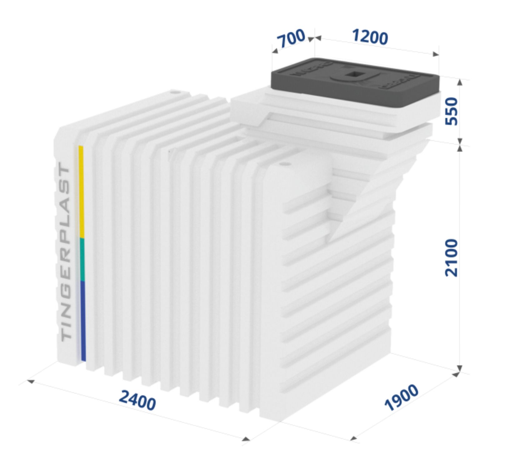 Емкость бесшовная Тингард COMFORT L 3050х1900х2100 (2650)мм купить в Санкт-Петербурге