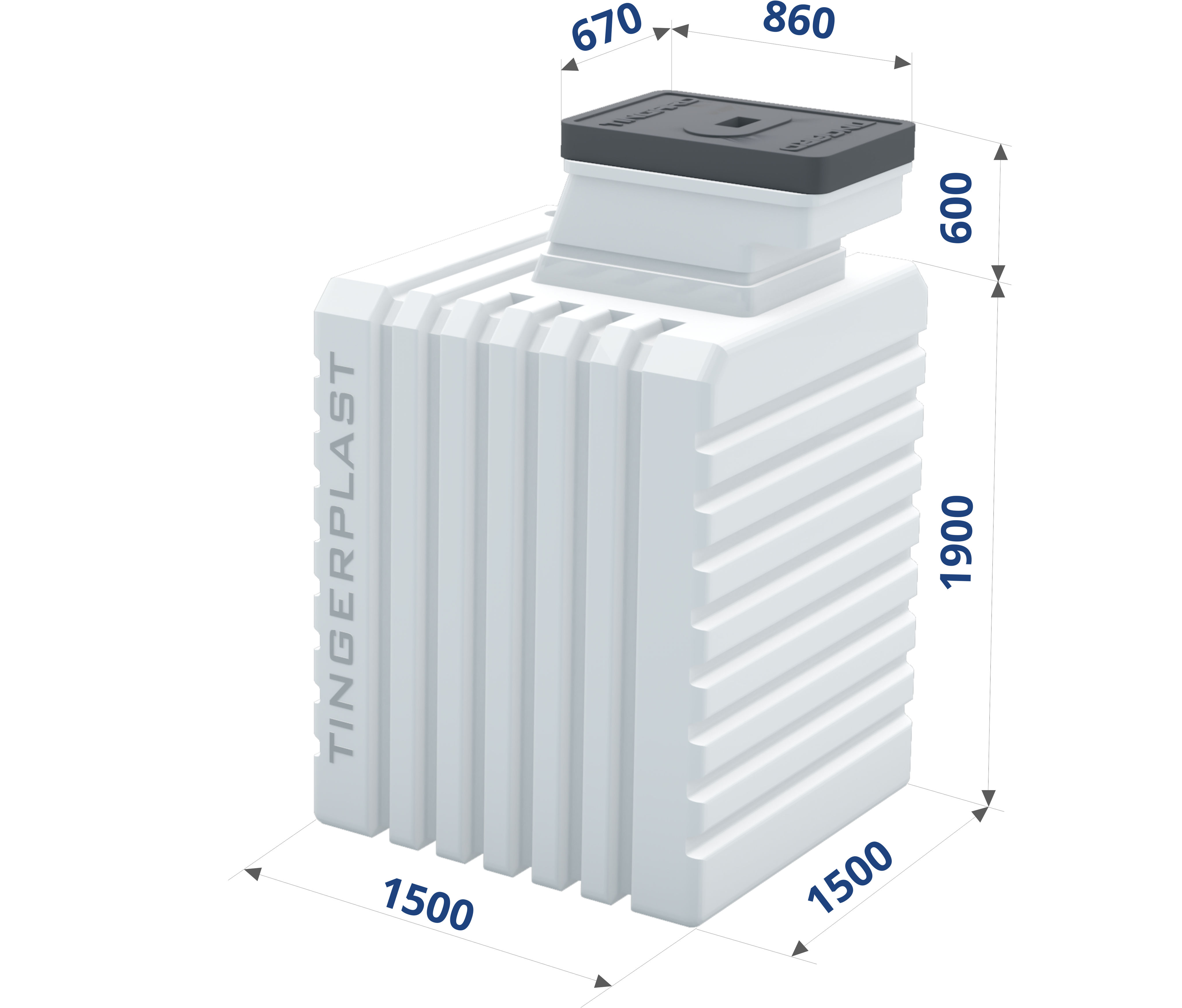 Емкость бесшовная Тингард OPTIMUM S 1500х1500х1900 (2500)мм купить в Санкт-Петербурге