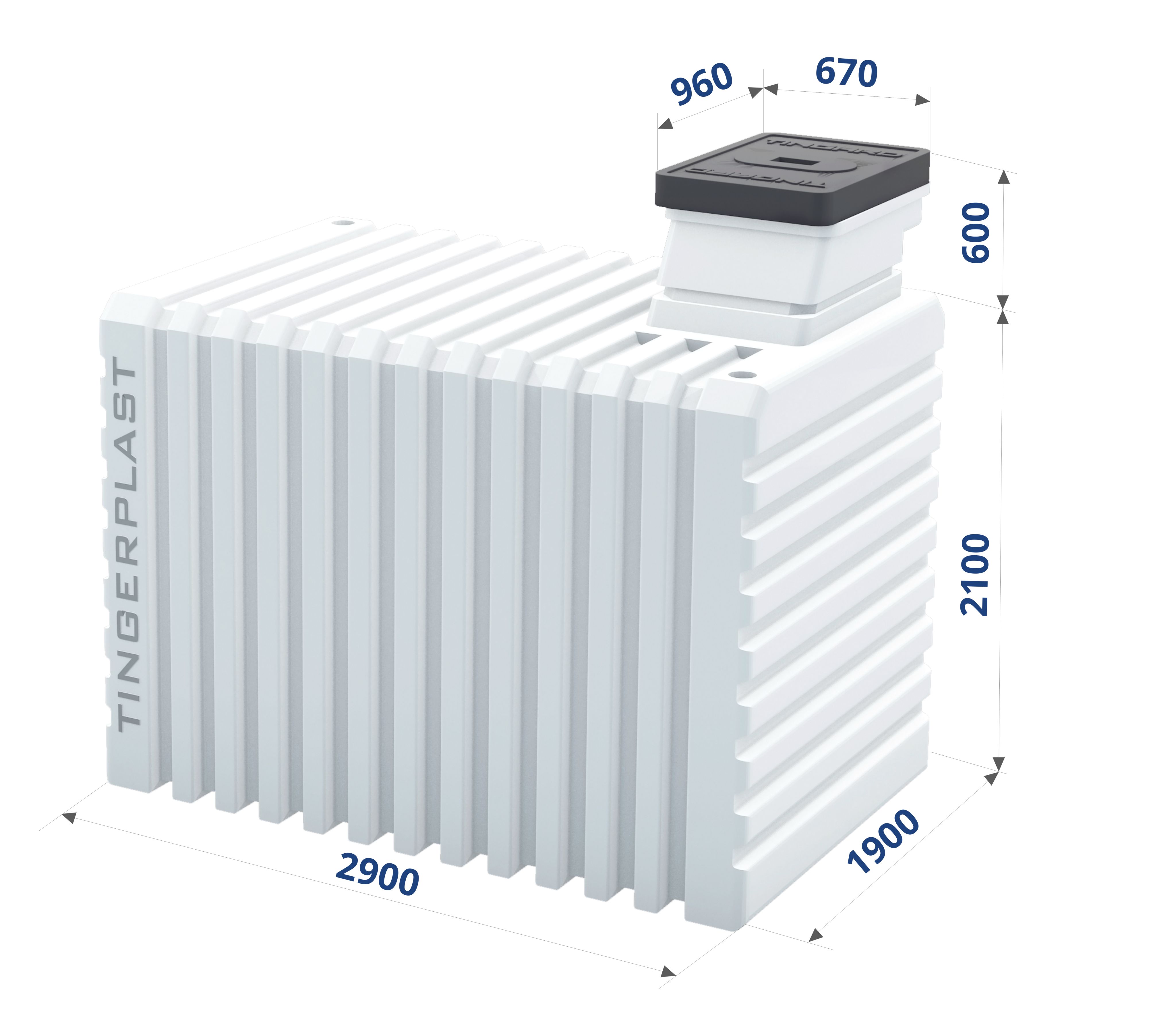 Емкость бесшовная Тингард OPTIMUM XL 2915х1927х2100 (2700)мм купить в Санкт-Петербурге