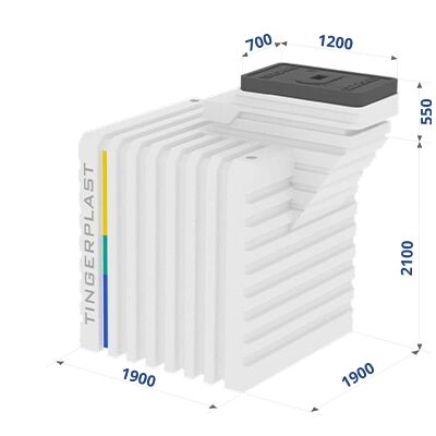 Емкость бесшовная Тингард COMFORT M 1900х1900х2100 (2650)мм купить в Санкт-Петербурге