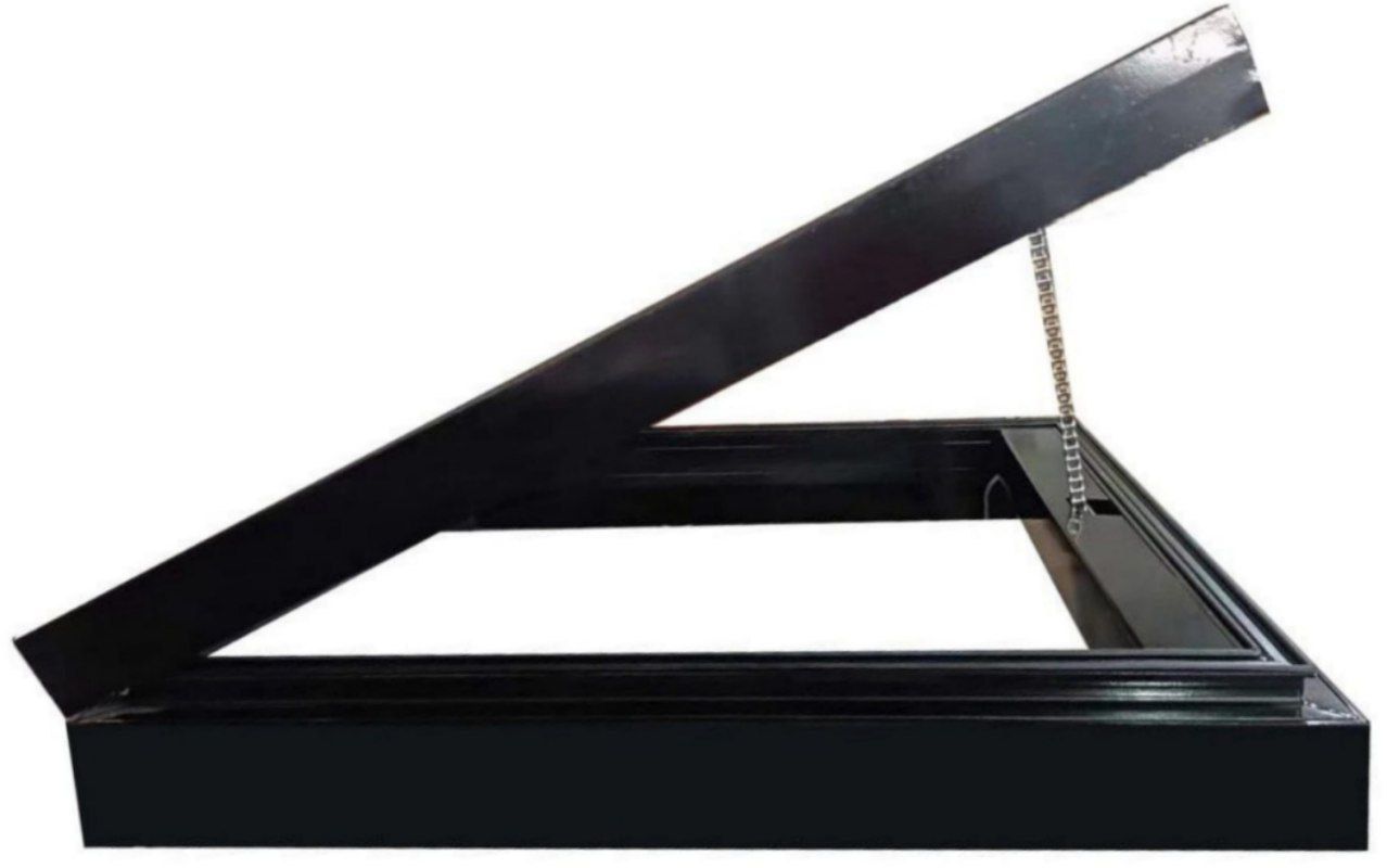 Окно мансардное алюминиевое 98х118 с электроприводом, датчиком дождя и пультом ДУ 7016 (темно-серый) купить в Санкт-Петербурге