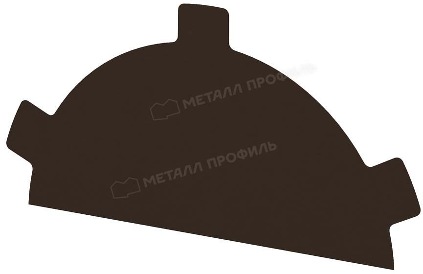 Заглушка конька полукруглого простая PE Norman купить в Санкт-Петербурге