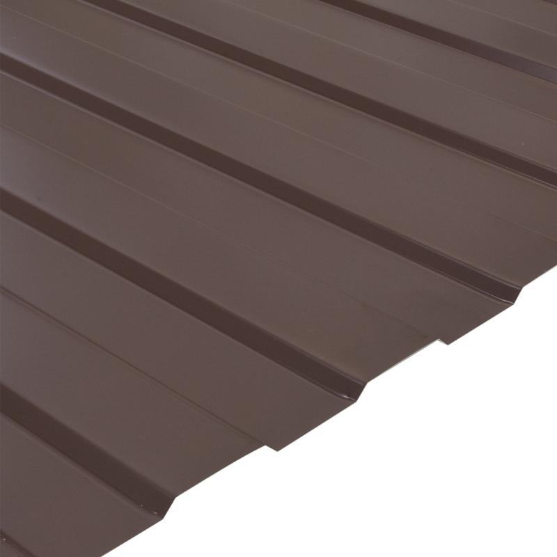 Профнастил (профлист) С8 коричневый двусторонний Длина листа: 1,8м купить в Санкт-Петербурге