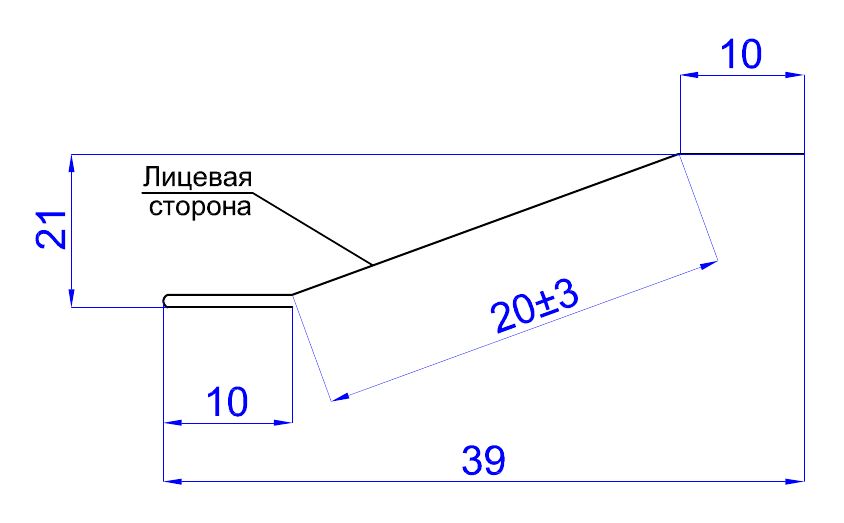 Планка начальная сайдинга 10x20x3000мм PE 0,45мм купить в Санкт-Петербурге