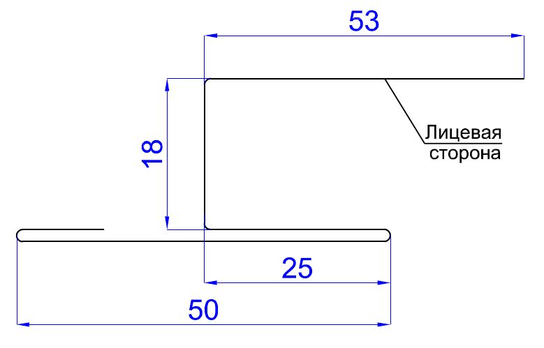 Планка стыковочная универсальная 50х18х2000мм NormanMP купить в Санкт-Петербурге