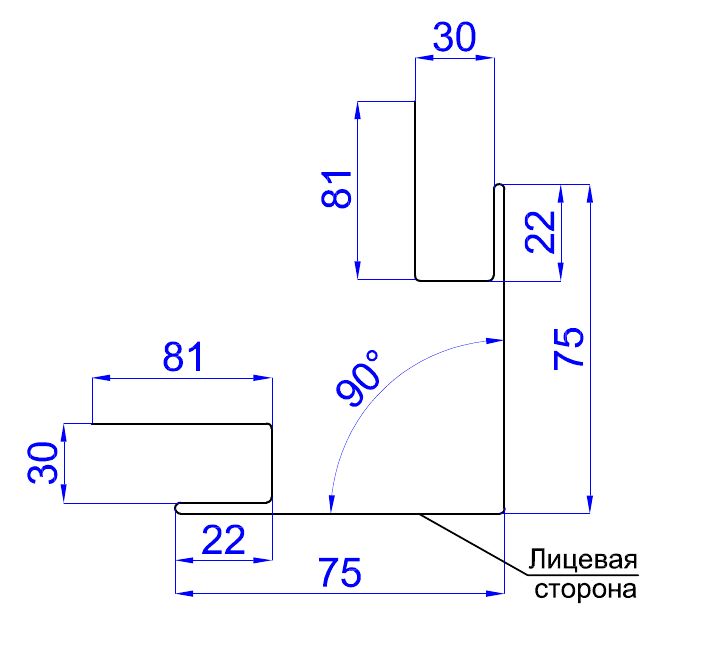 Планка угла наружного сложного Woodstock 75x75x3000мм Ecosteel, Ecosteel Matt, Ecosteel Textur купить в Санкт-Петербурге