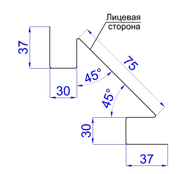 Планка угла внутреннего сложного Woodstock 75x3000мм Ecosteel, Ecosteel Matt, Ecosteel Textur купить в Санкт-Петербурге