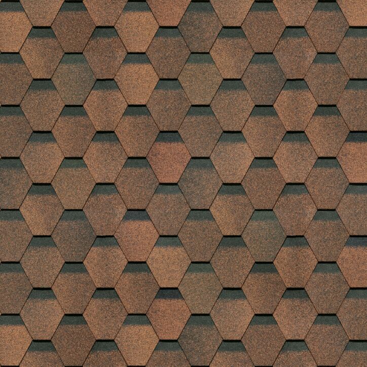 Гибкая черепица Docke Eurasia, коллекция Шестигранник купить в Санкт-Петербурге