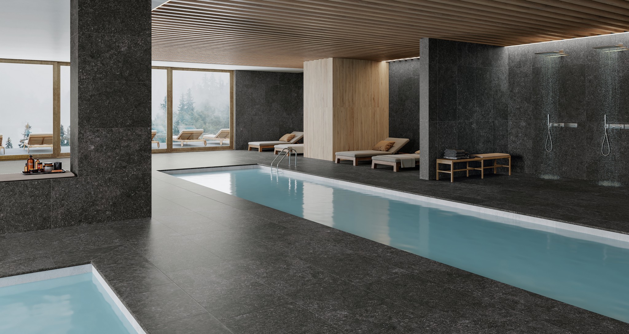 Ступень фронтальная Peldano Fiorentino Ardenas Antracita 33х33х1.3 антислип 4шт/упак Exagres купить в Санкт-Петербурге