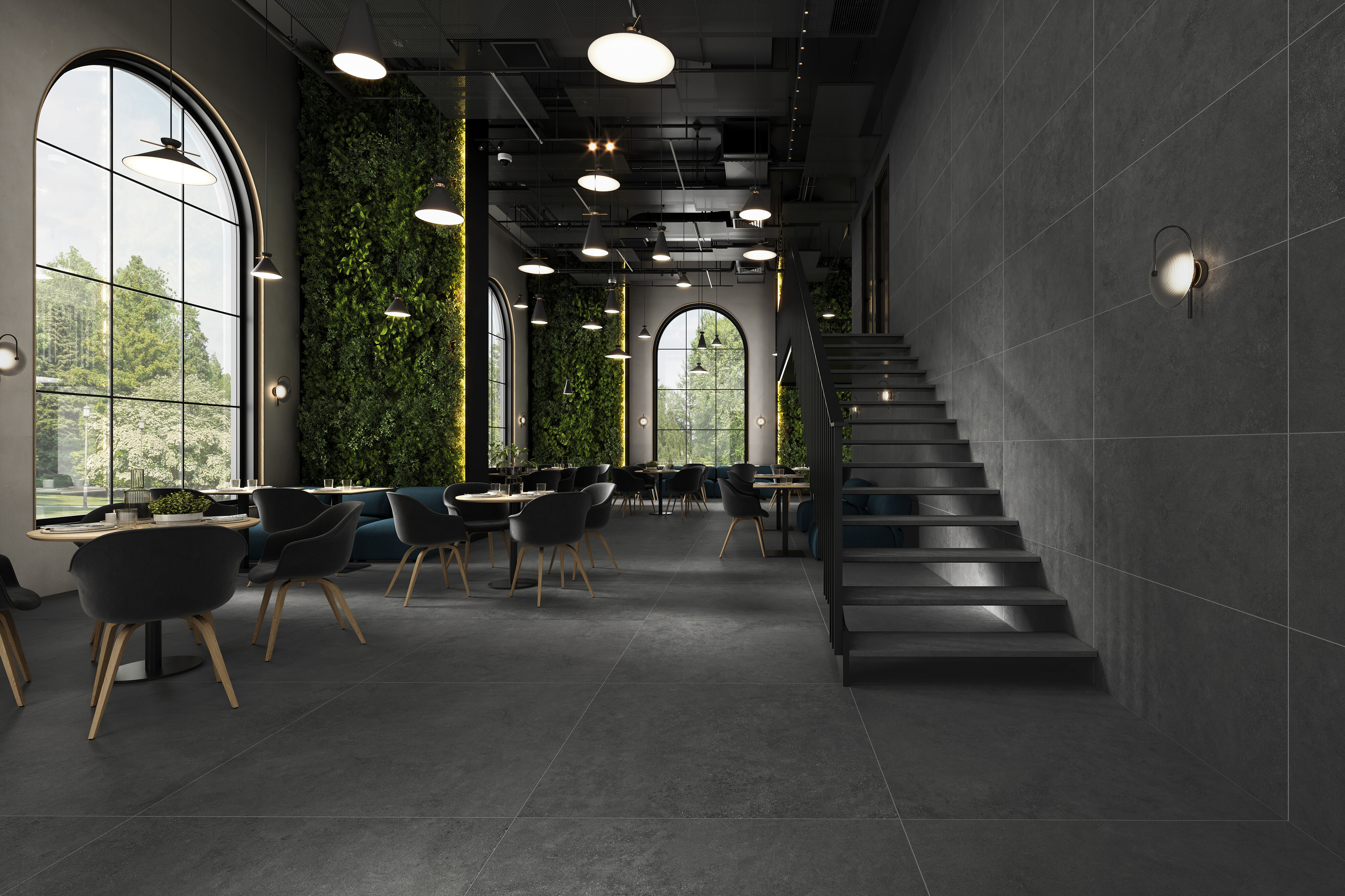 Плитка напольная клинкерная Essenza Grafite 60х120х0.92см антислип 2шт/1.44м2/уп Exagres купить в Санкт-Петербурге