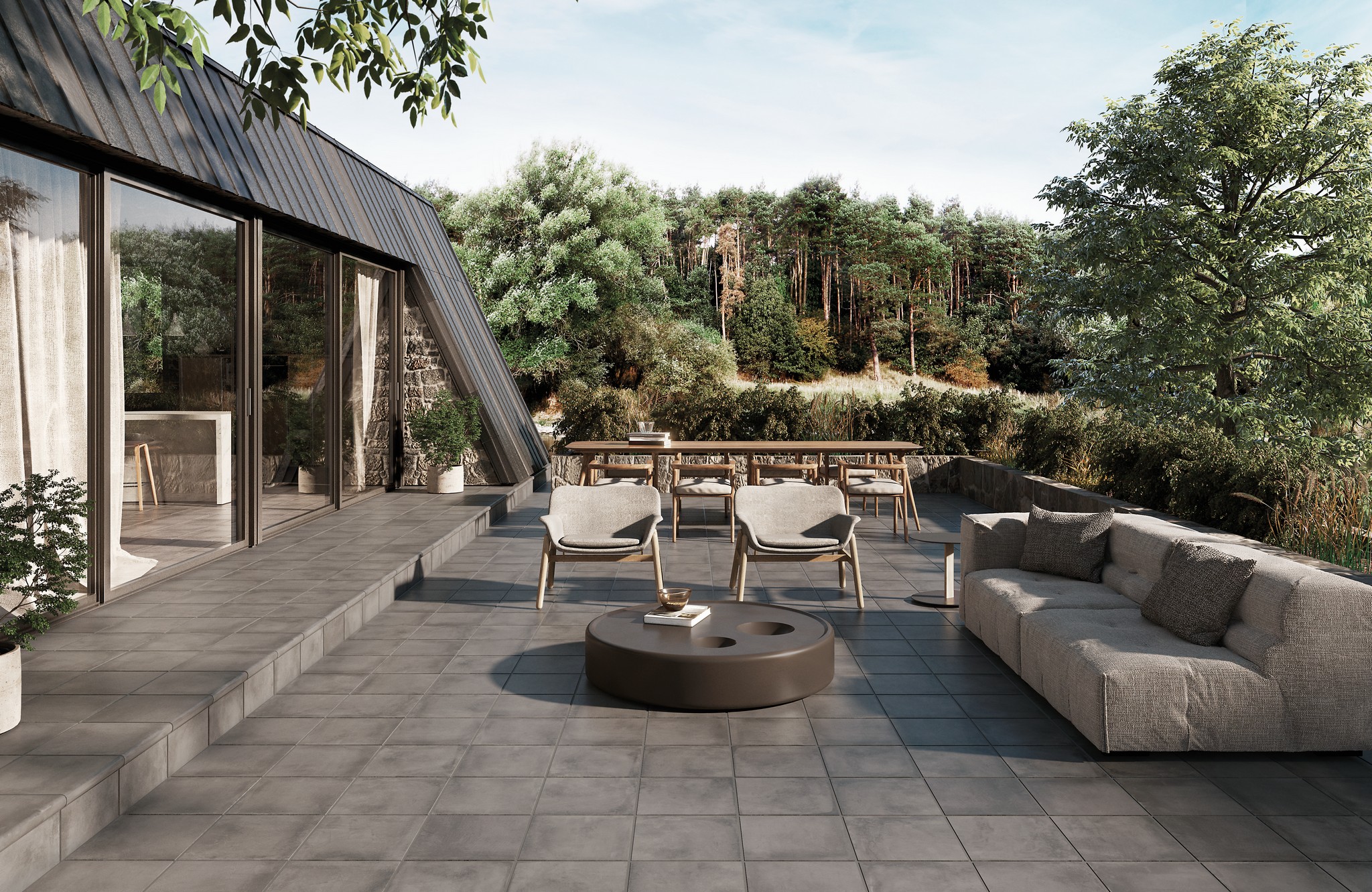 Плитка клинкерная Portland Grey 33х33х1 антислип 9шт/упак Exagres купить в Санкт-Петербурге