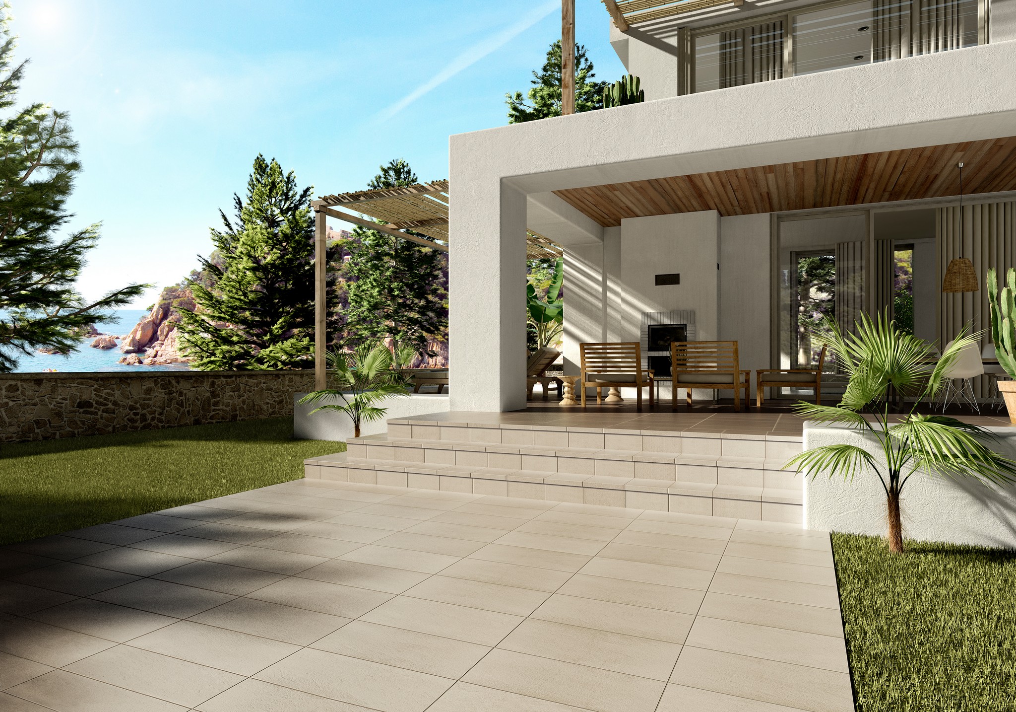 Ступень фронтальная Vierteaguas Meditarraneo Arena 12х33х3х1.2 матовый 16шт/упак Exagres купить в Санкт-Петербурге