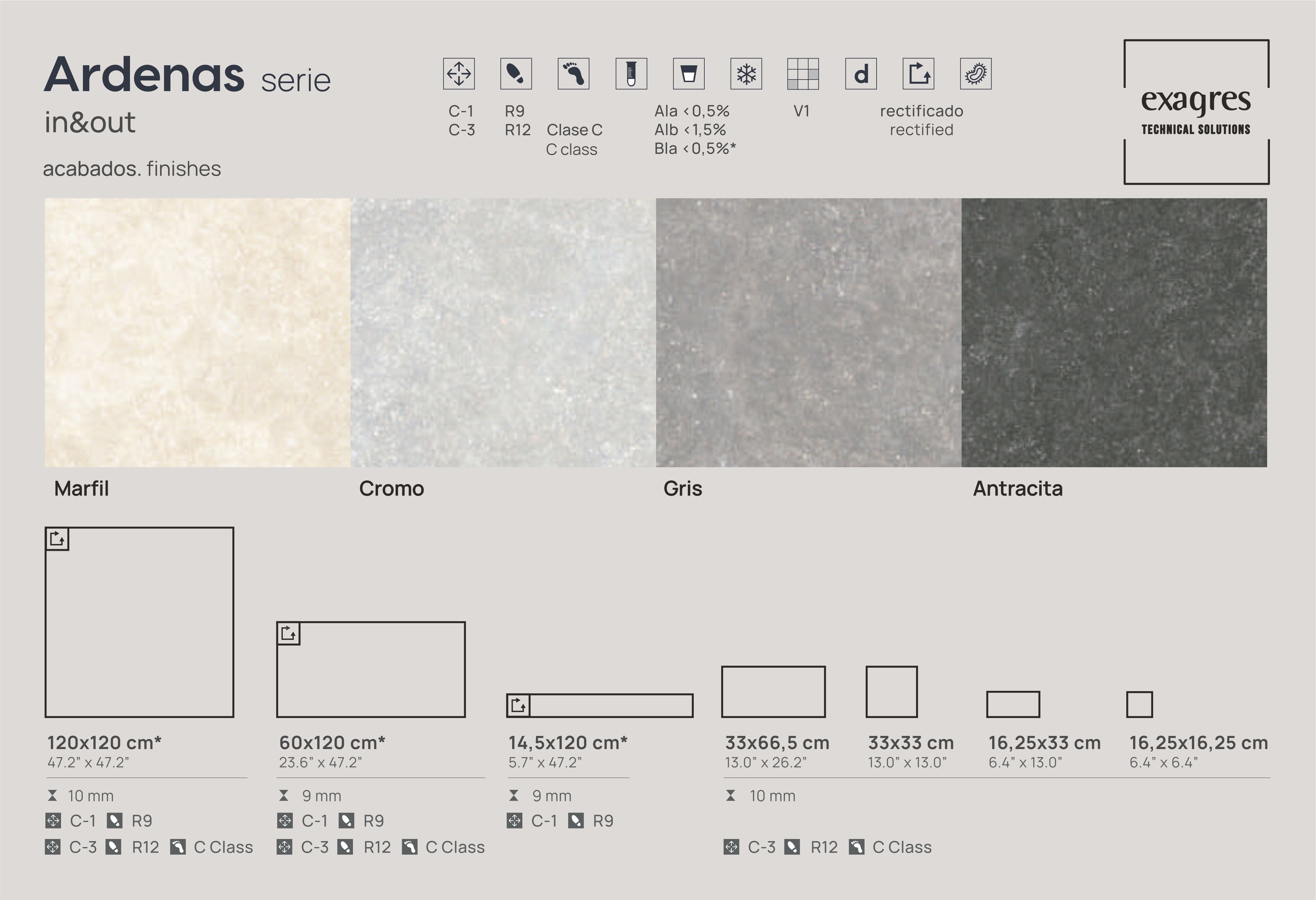 Плитка напольная Ardenas Gris 60х120х0.92 матовый 2шт/упак Exagres купить в Санкт-Петербурге