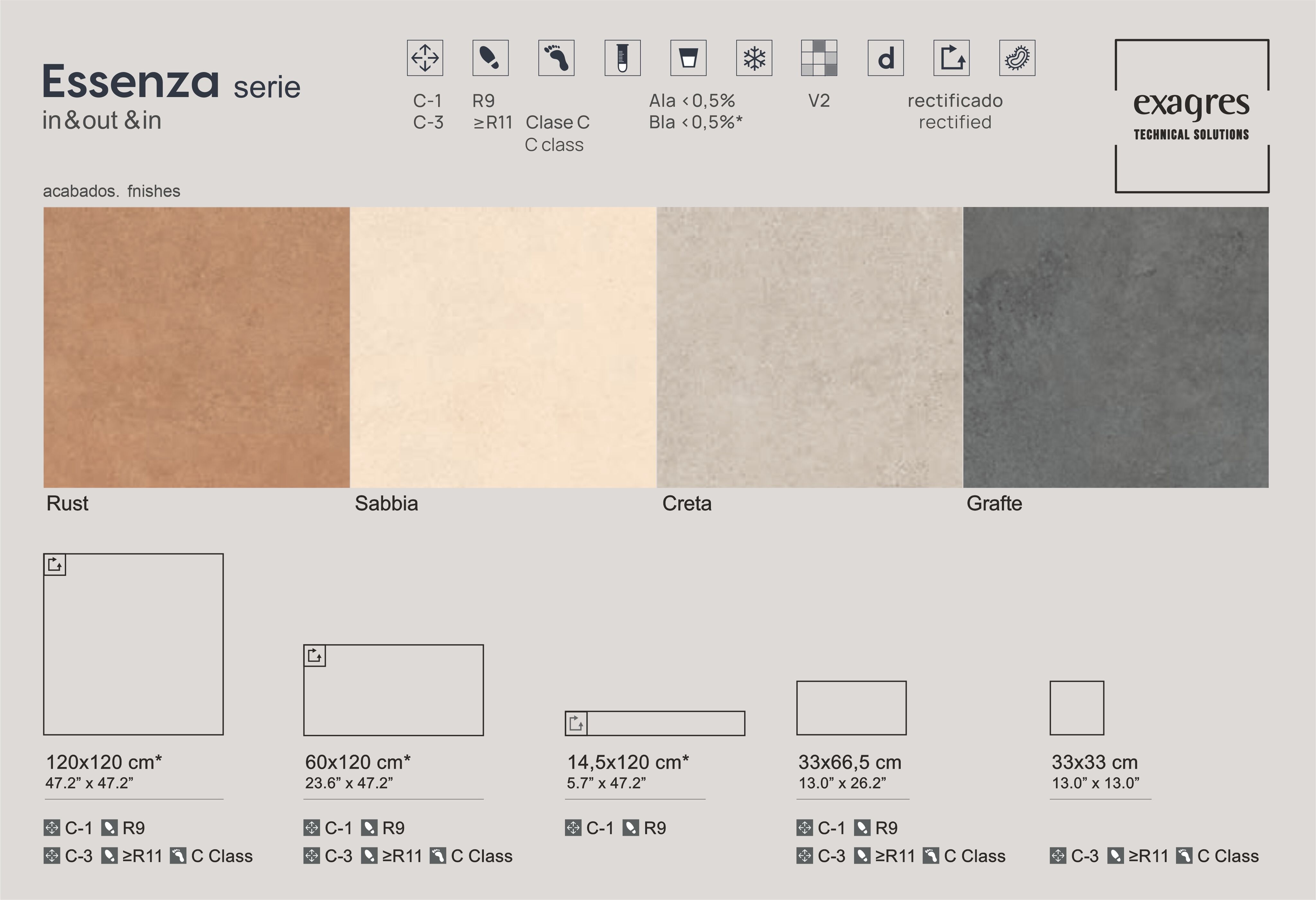 Плитка напольная клинкерная Essenza Rust 60х120х0.92см антислип 2шт/1.44м2/уп Exagres купить в Санкт-Петербурге
