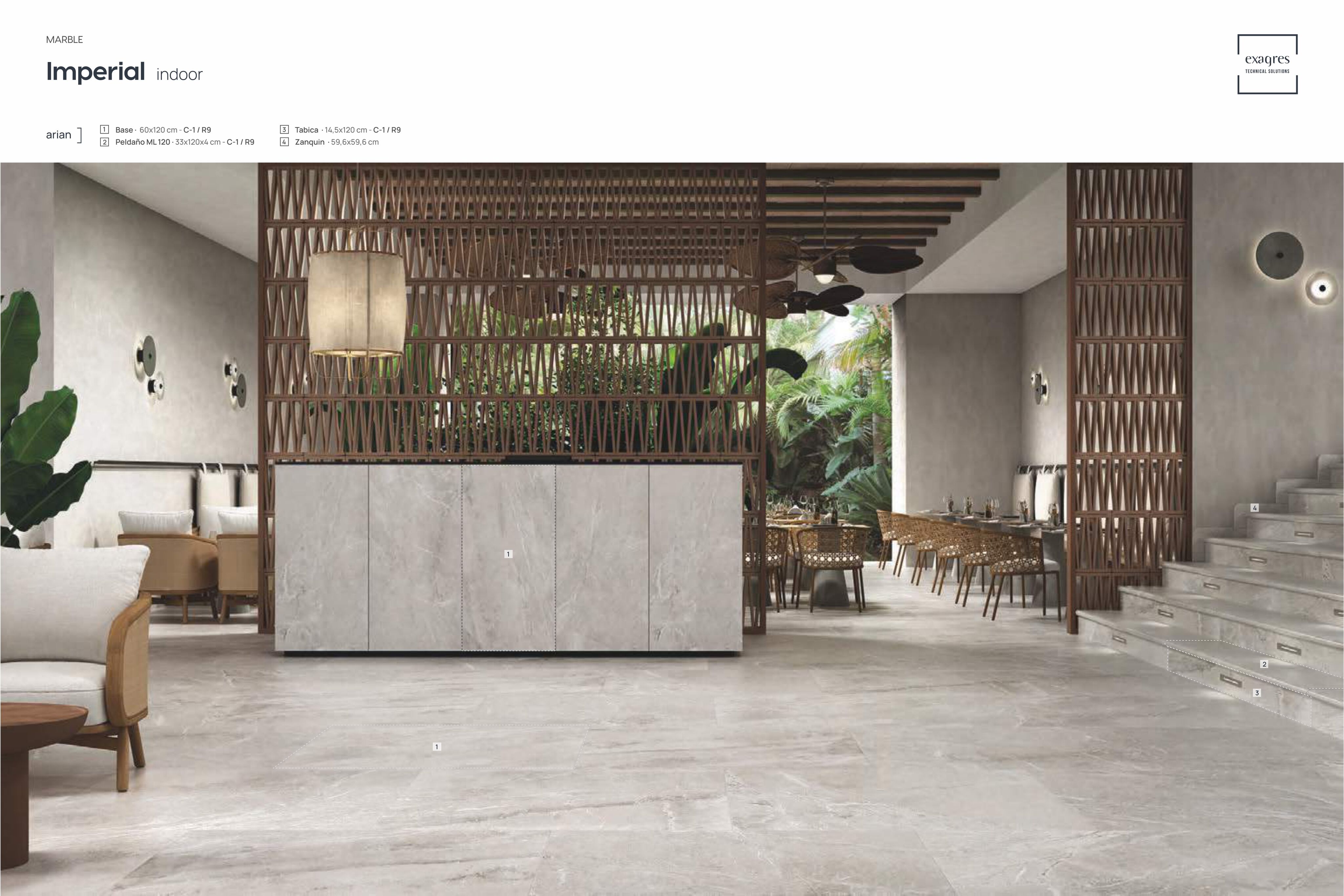 Напольная плитка Imperial Arian 60х120х1.1 матовая Exagres купить в Санкт-Петербурге