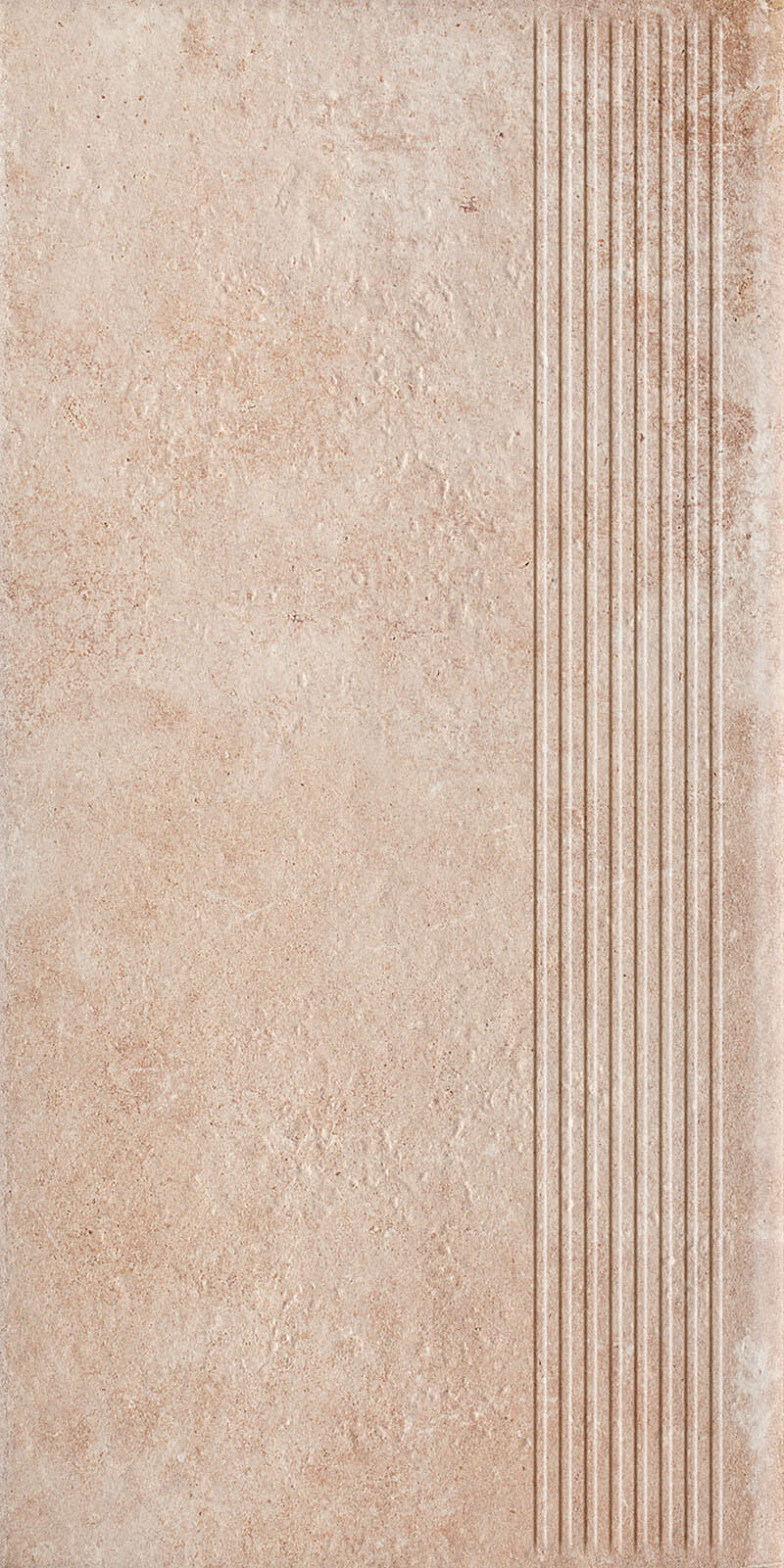 Ступень без капиноса с насечками Scandiano ochra структурная 300х600х8.5мм Paradyz 8шт/уп купить в Санкт-Петербурге