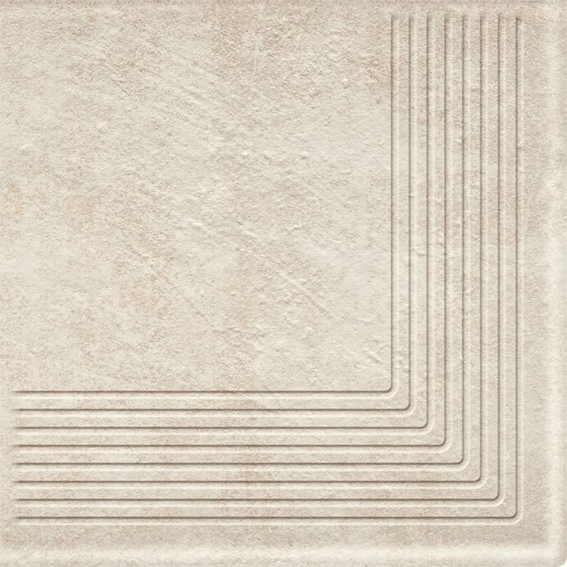 Ступень угловая без капиноса с насечками Scandiano beige структурный 300х300х11 Paradyz купить в Санкт-Петербурге