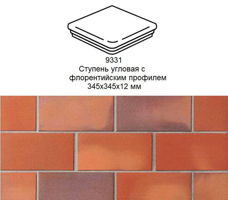 Ступень угловая Stroher 9331 Keraplatte Terra флорентинер 316 patrizierrot 345x345x12мм 1шт/уп купить в Санкт-Петербурге