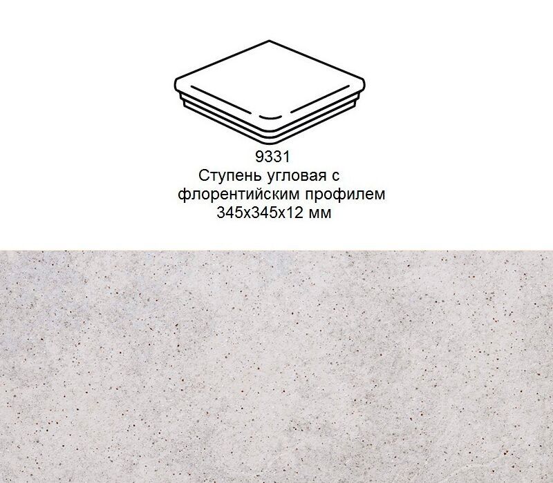 Ступень угловая Stroher 9331 Keraplatte Roccia флорентинер 837 marmos 345x345x12мм 1шт/уп купить в Санкт-Петербурге
